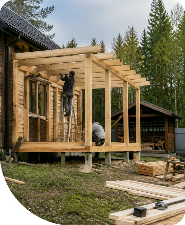 Строительство пристроек и построек на участке в Рязани